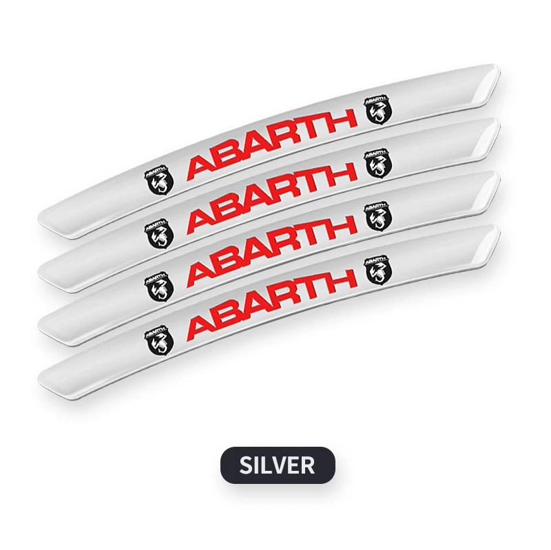 ESA4 4pcs metal Car Wheel Hub Decoration Stickers For Fiat ABARTH 124 125 130 131 500 595 Esseesse 695 Punto Scorpion Accessories