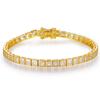WUIHA Hip Hop Rock 925 Sterling Silver 4 MM Princess Cut VVS1 D Color Real GRA Moissanite Diamonds Bracelet Bangle Fine Jewelry