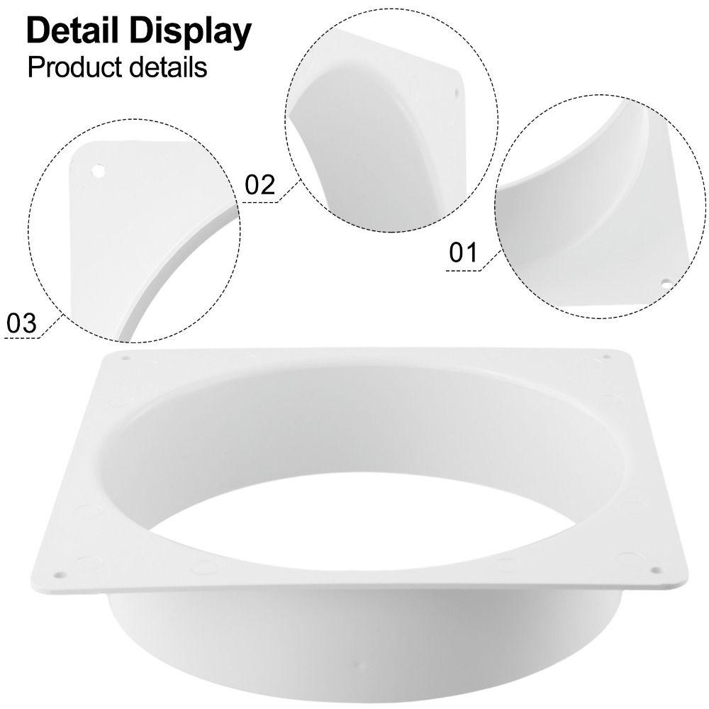 1Pcs Flange Air Vent Duct Connector Straight Ventilation Pipe Durable Air Outlet Adapter