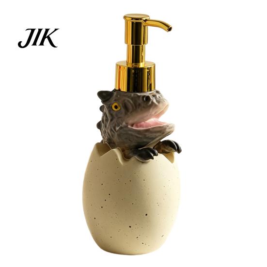 Compact Travel Soap Pump Dinosaur Dispenser Bottle, Reusable Refillable Hand Sanitizer Sustainable Dispensing Bottle Durable Vinyl And ABS Decorative