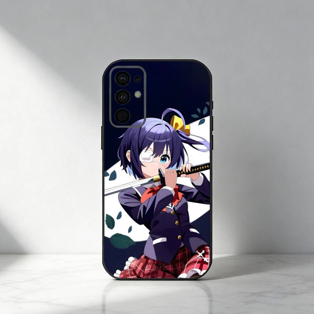 Чехол для телефона Wicked Eye Anime R-Rikka-chan для Samsung S25, S24, S21, S22, S23, S20, Ultra, S26, Plus, Fe, Note, 5G Черный