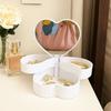 Rotating Heart Shape Jewelry Boxes Double Layer Jewelry Storage Boxes Jewelry Organizer  Gift Box