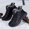 Зимние новые высокие средние спортивные туфли велюровые теплые для ходьбы теплые ботинки хлопковые ботинки с подогревом снегоступы