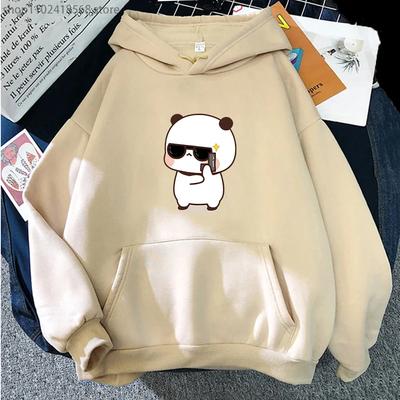 Толстовки с рисунком из мультфильма Bubu Dudu и забавным рисунком медведя панды, свитер с длинным рукавом и принтом девочек Kawaii Y2k Sudadera Женская одежда