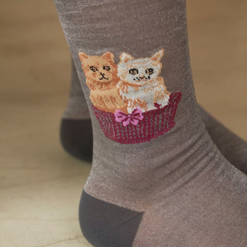 SOCKS APPEAL NAT high cut glitter kitties