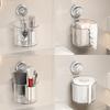 Tissue Box Wall-Mounted Roll Paper Holder with Vacuum Suction Cup Easy Installation Tissue Organizer for
