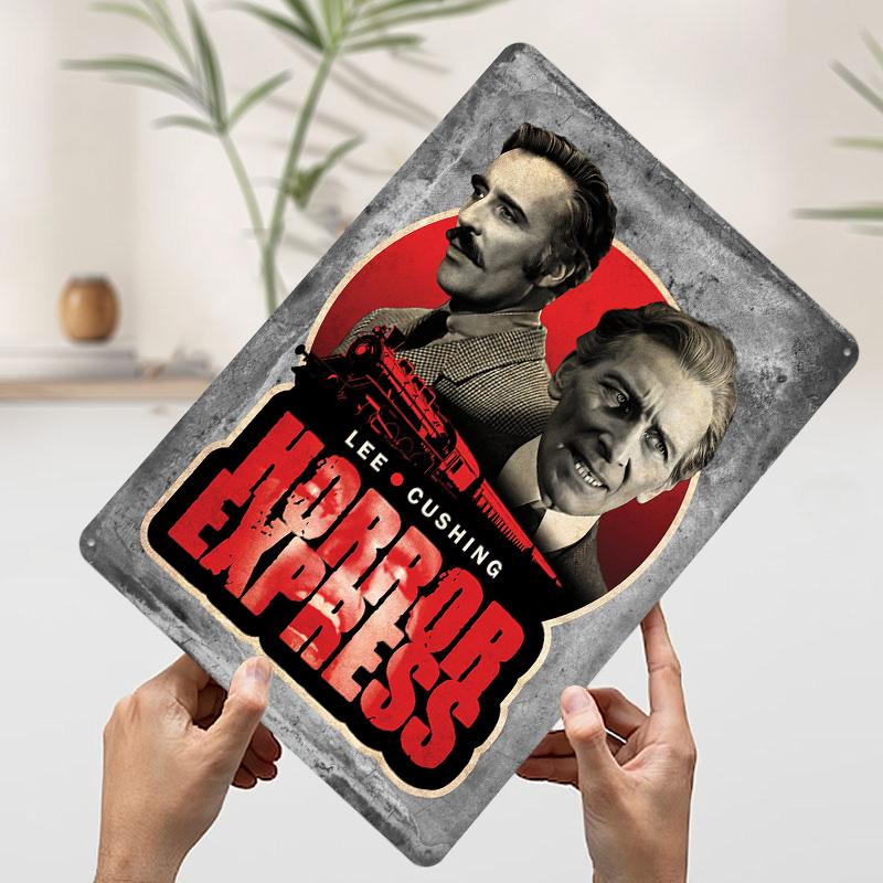 Horror Express ( Retro Horror) Printed Poster Customized Wall Art Retro Vintage Metal Tin Signs for Room Decoration Cozy