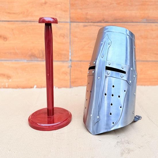 Шлем Серебряного Тамплиера  Средневековый Шлем Крестоносца  LARP Косплей Костюм на Хэллоуин Лучший Подарок Хэллоуин