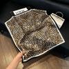 Lao Qian Feng Coffee Color Cashew Nut Silk Scarf Headscarf Versatile Neck Square Scarf Premium Sense Female Foreign Style Decorative Scarf Scarf