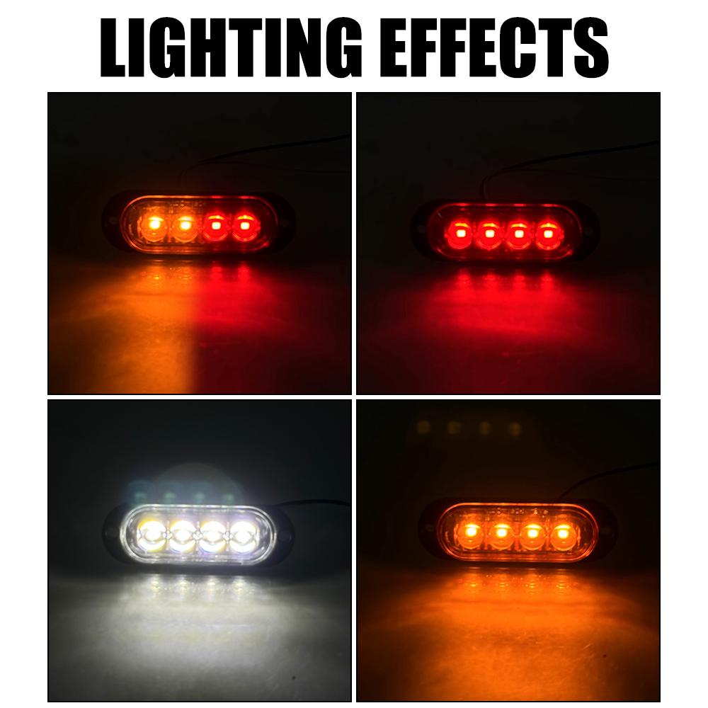 Габаритный фонарь водонепроницаемый сигнальный фонарь 4 светодиода постоянного тока 12 В 24 В светодиодный габаритный фонарь для автомобиля грузовика прицепа маячок лампа