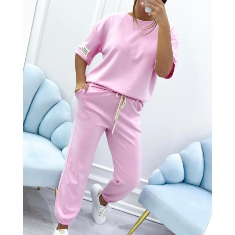 Летний женский повседневный комплект с офсетной печатью, 2025