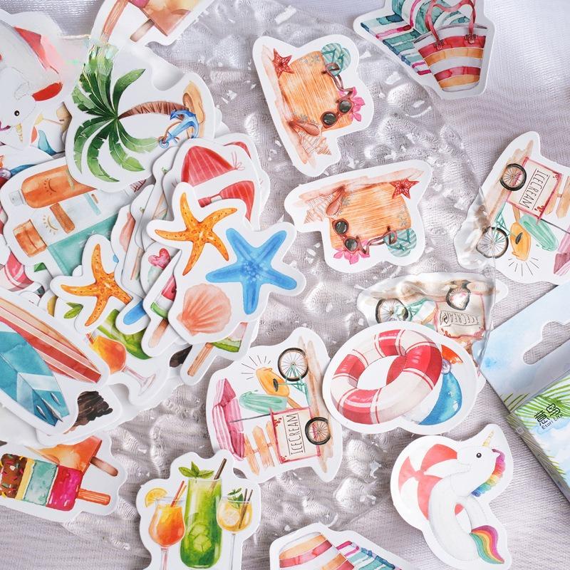 Милая наклейка с кошкой, креативная наклейка с изображением черного котенка Kawaii, играющего с милой канцелярской наклейкой для декоративного альбома своими руками