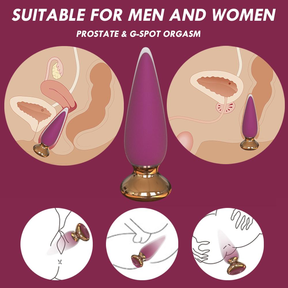 Беспроводной пульт дистанционного управления Анальный вибратор Секс-игрушка для мужчин и женщин Анальная пробка Мужской массаж простаты Вагина Фаллоимитатор для точки G Вибратор Анус Анальная пробка