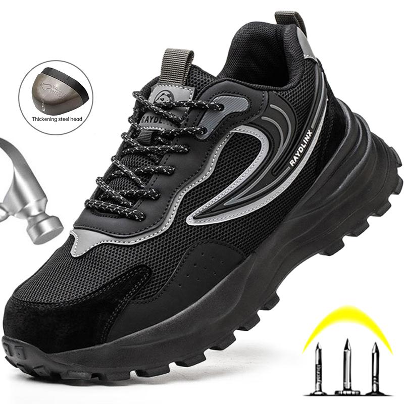 Дышащие рабочие кроссовки, мужская защитная обувь со стальным носком, противоударная защитная рабочая обувь, мужская и женская неразрушимая обувь, защитные ботинки