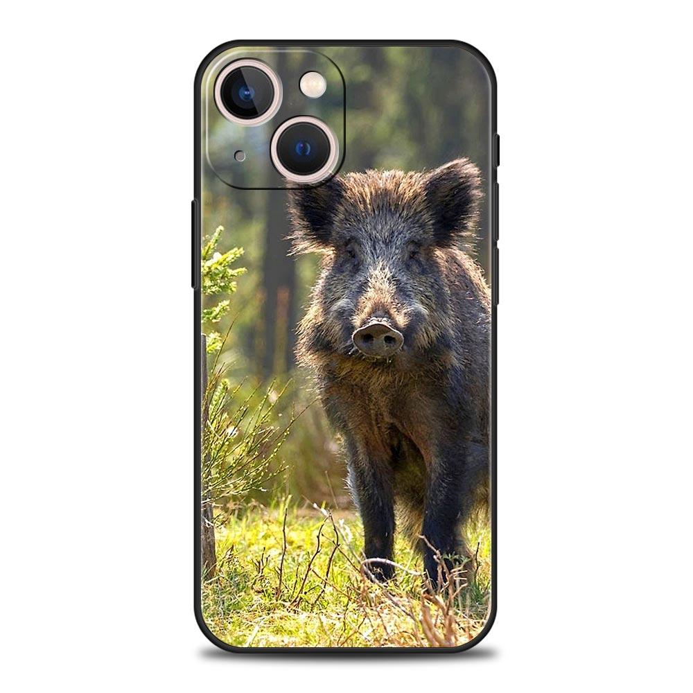Чехол для телефона с изображением дикого кабана для iPhone 16e 15 14 13 12 11 Pro Max XS X XR SE 7 8 Plus Чехол iPhone 16 Мягкий чехол из ТПУ
