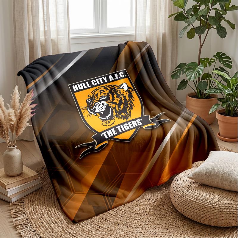 Hull FC Flannel Fleece Blanket Cozy Warm Throw Blanket For Couch Bed Travel All Season Use