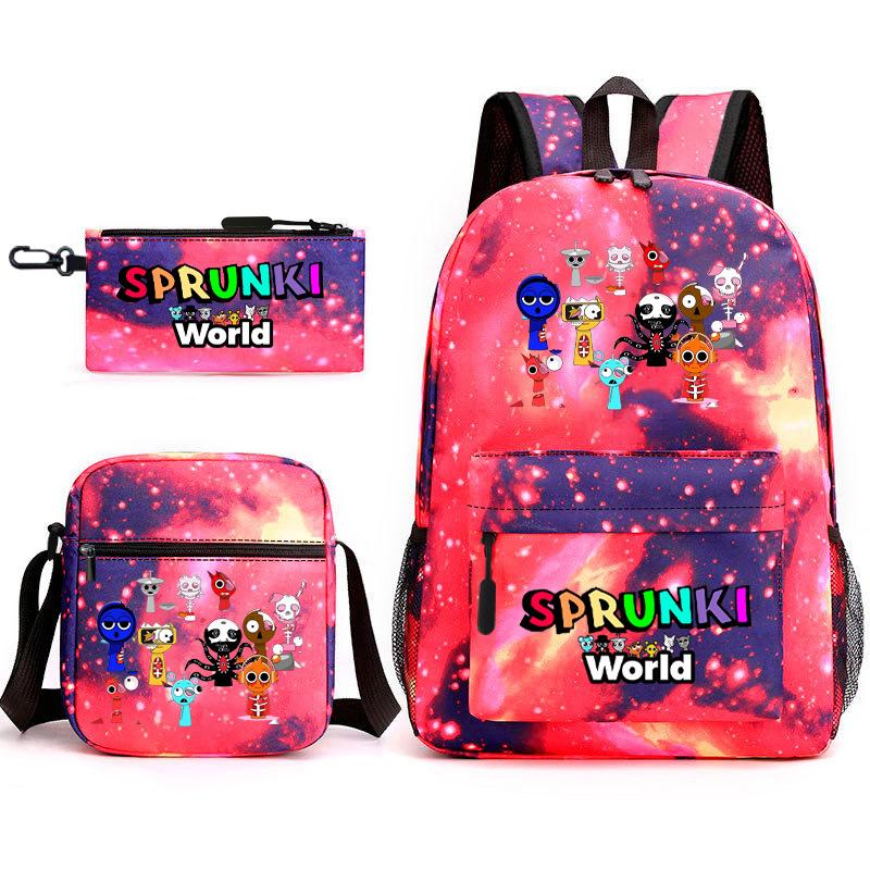 Мерч для ритм-бокс игры Рюкзак для начальной школы sprunki мультяшный рюкзак «Звездное небо» набор из 3 предметов D