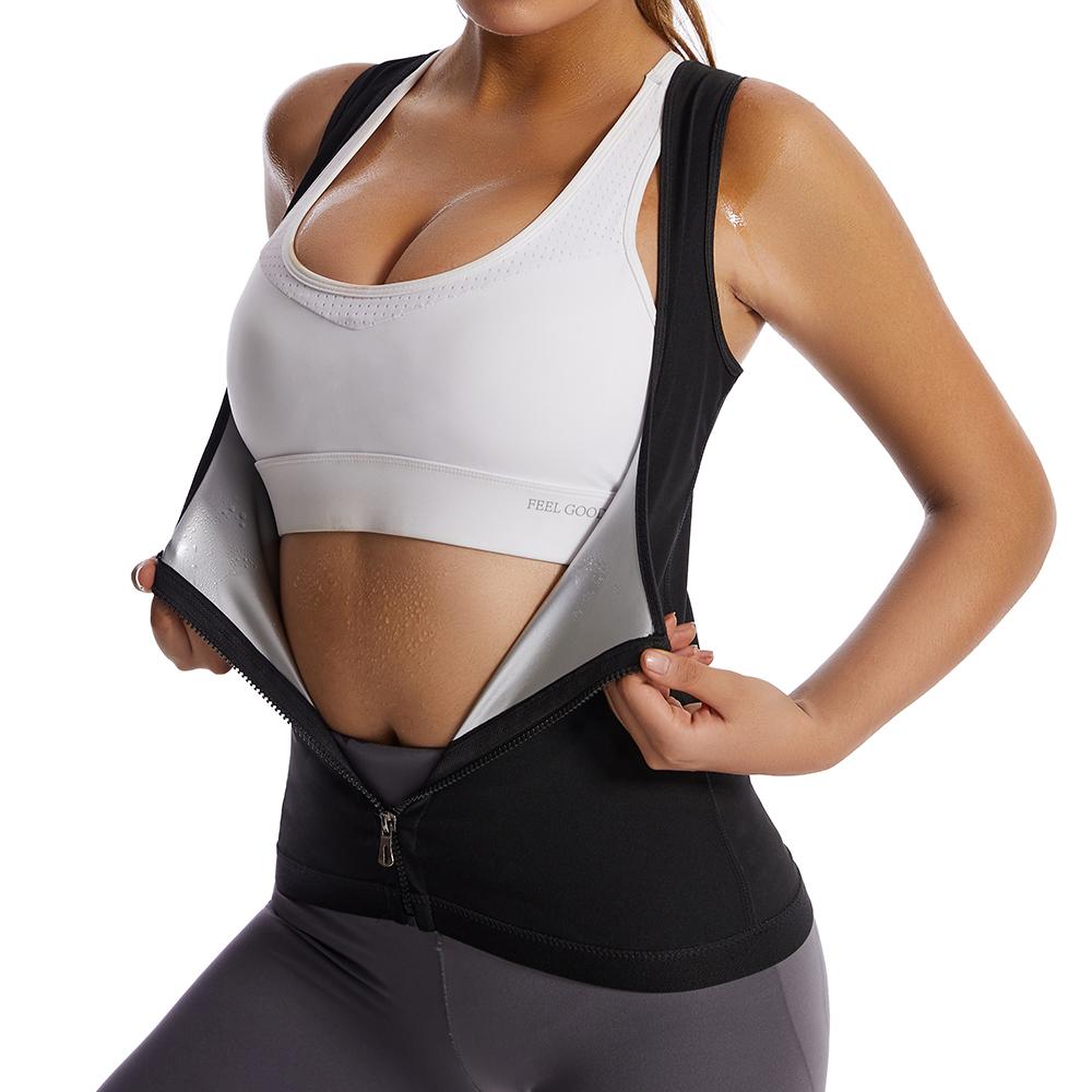 Тренажер для талии для сауны, жилет для женщин, триммер для талии, полимерный костюм для сауны, тренировочная майка, корректирующее белье для похудения, формирователь тела, рубашки для фитнеса