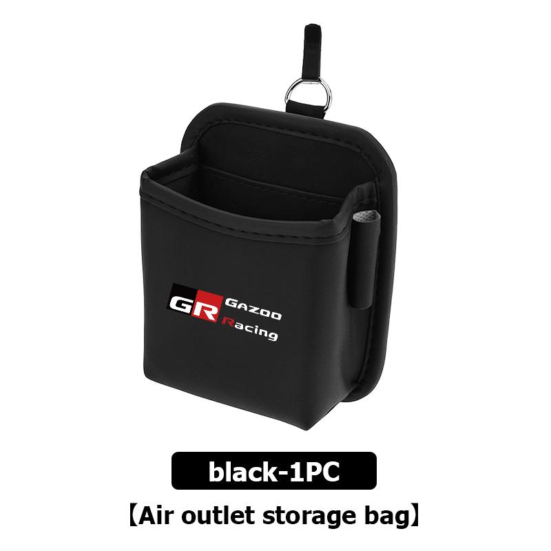 cnkym4 Car Air Outlet Storage Box Hanging Phone Lipstick Lighter Organizer Bag Holder For Toyota Crown Yaris Corolla Prius Auris CHR