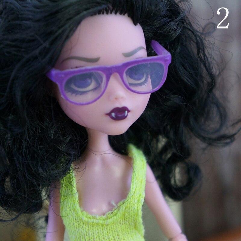Красочные пластиковые очки, солнцезащитные очки для куклы Monster High, очки для кукол Bratz, аксессуары для кукольного домика Ever After High 1/6