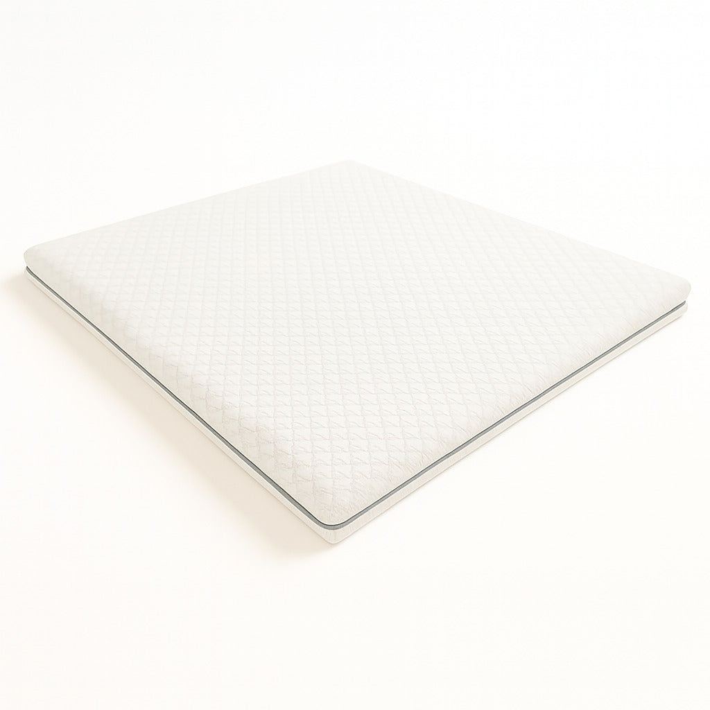The White Stone Surmatelas en Memory Foam à 9 Zones Différenciées | Épaisseur 10 cm | Revêtement Déhoussable en Tissu Pure Hypoallergénique