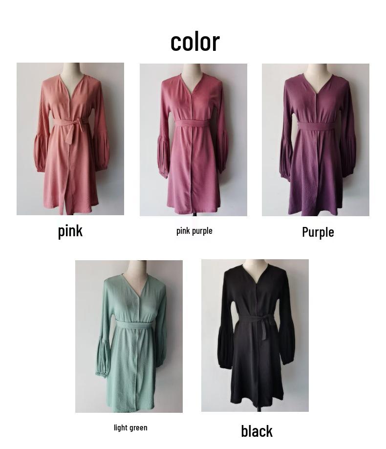 Кардиганное платье для девочек Yiduo Duo с волнистыми рукавами-фонариками - Плиссированный халат YT1023#