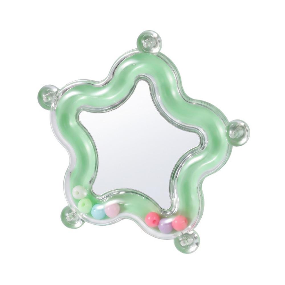 Colorful Beads Star Rotating Parrot Mirror Toy Mirror Parrot Interactive Toy Bird Supplies