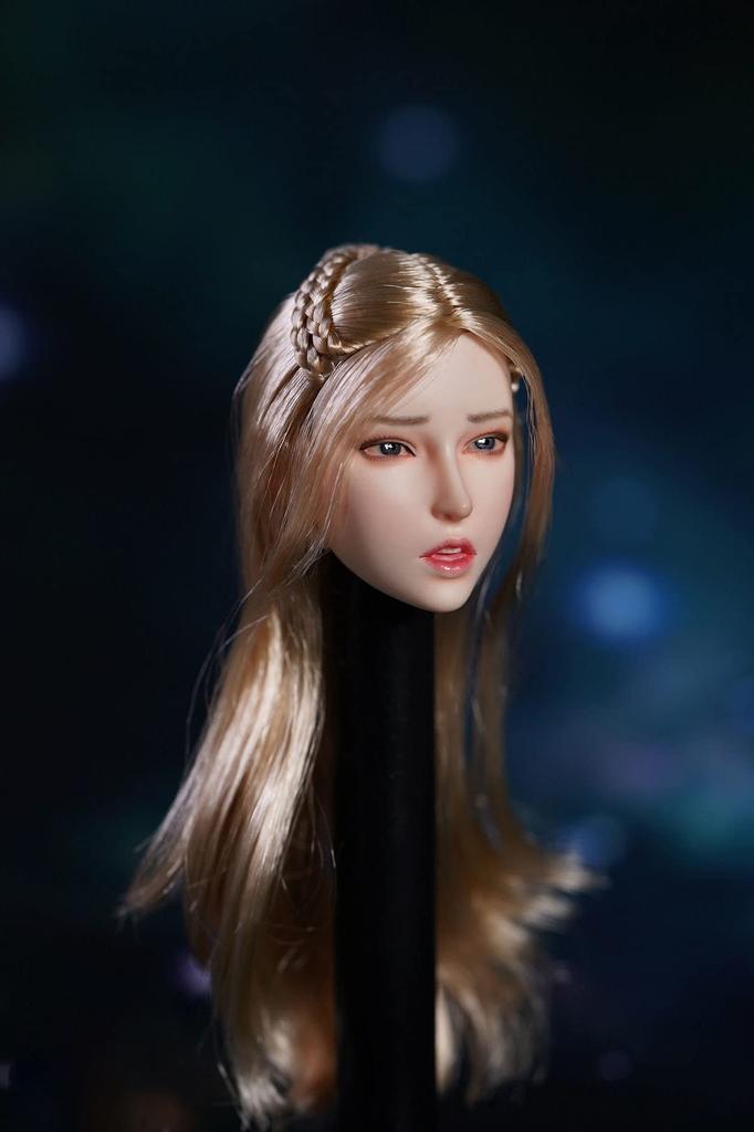 Scale Head Beautiful Figure Girl Head Fits Female Action Figures 1/6 Carving, Head, Sculpt, 12-inch