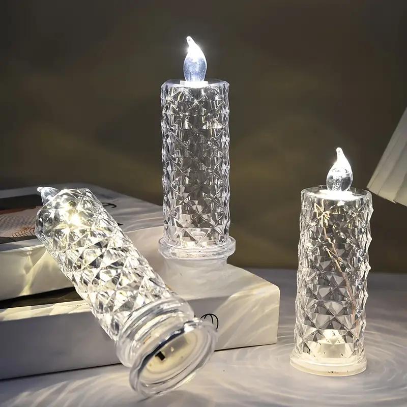 2pcs LED Flameless Candles Night Lights Romantic Lamp Family Gatherings Candlelit Dinners Wedding Birthday Bedroom Holiday Decor