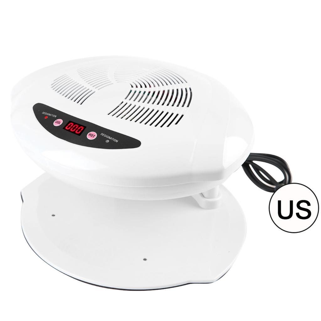 Hot & Cold Air Nail Dryer Warm Cool Nail Polis Drying Fan Manicure Tool White