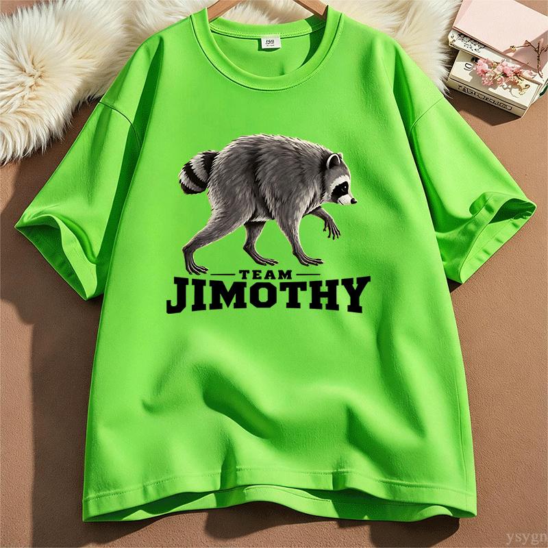 Trendy Unisex Unisex Tshirt Jimothy Raccoon Graphic T Shirts Cotton Short Sleeve Round Neck Tee Shirt Streetwear Unisex Unisex Clothing