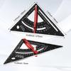 Speed Carpenters Square Tool Adjustable Square Carpentry Aluminium Layout Rafter Square Triangle Ruler, 7 inch
