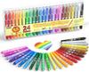 Shuttle Art 24 Color Marker Pen Quick Get Your Hands Easy To Can Be Drawn On Coloring Book for Gift for Entrance Comes with Case Crayons, Set,