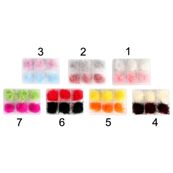 6 шт./кор. магнитный съемный шарик для ногтей, украшение для маникюра, мини-плюшевый шарик для дизайна ногтей