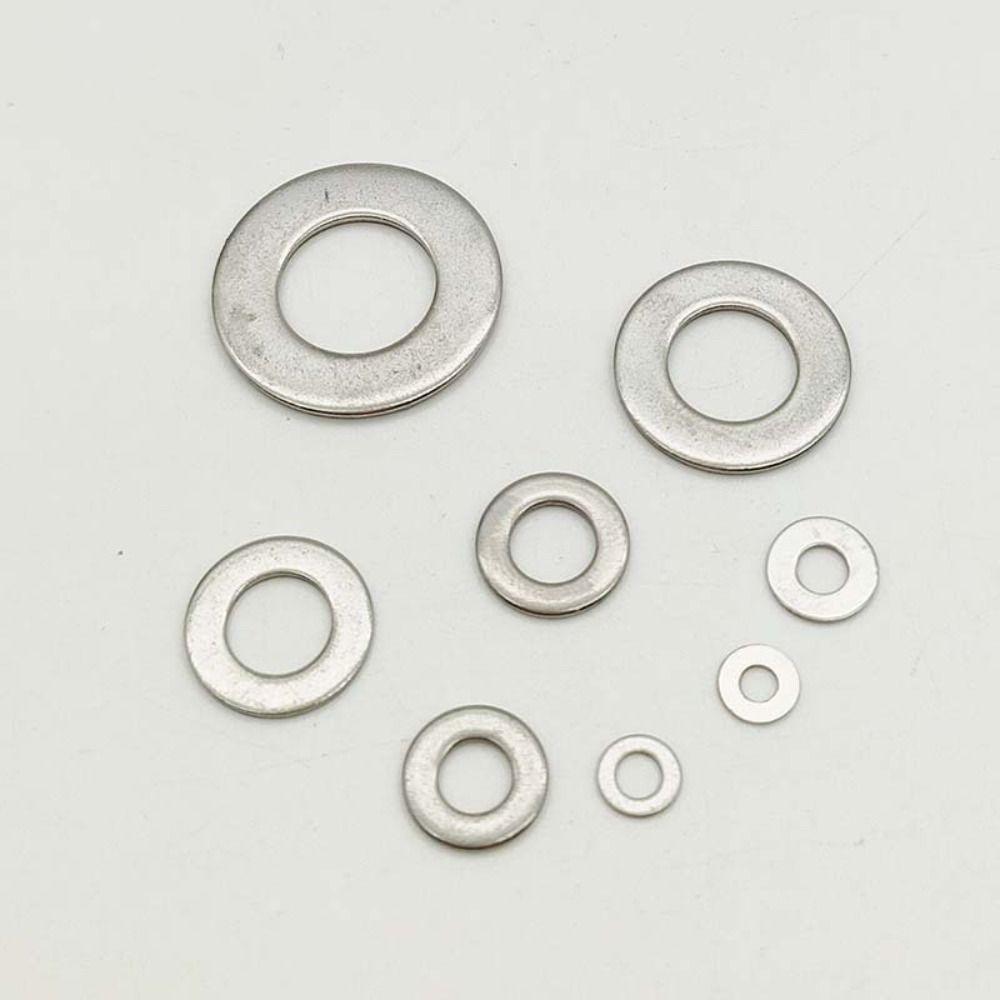 180pcs 304 Stainless Steel Flat Washer Assortment Flat Design Plain Gasket Set Factory Maintenance