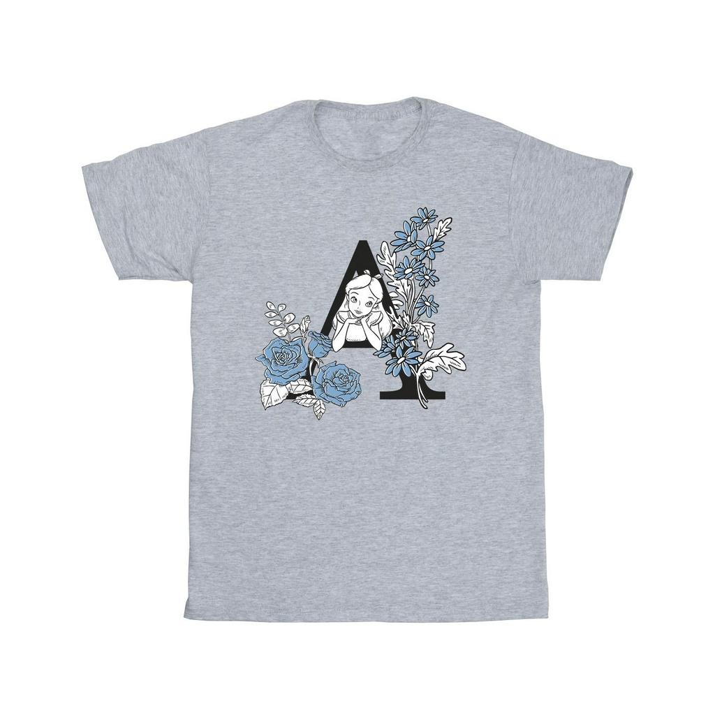 Disney Mens Alice In Wonderland Letter A T-Shirt