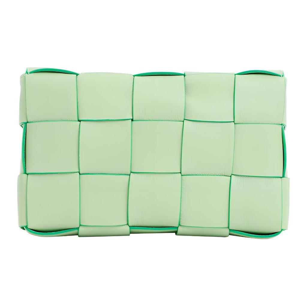Bottega Veneta Cassette 15 Grid Intreccio Woven Adjustable Shoulder Strap Buffalo Leather Tofu Bag Clutch Crossbody Shoulder Bag 578004V1Q713880