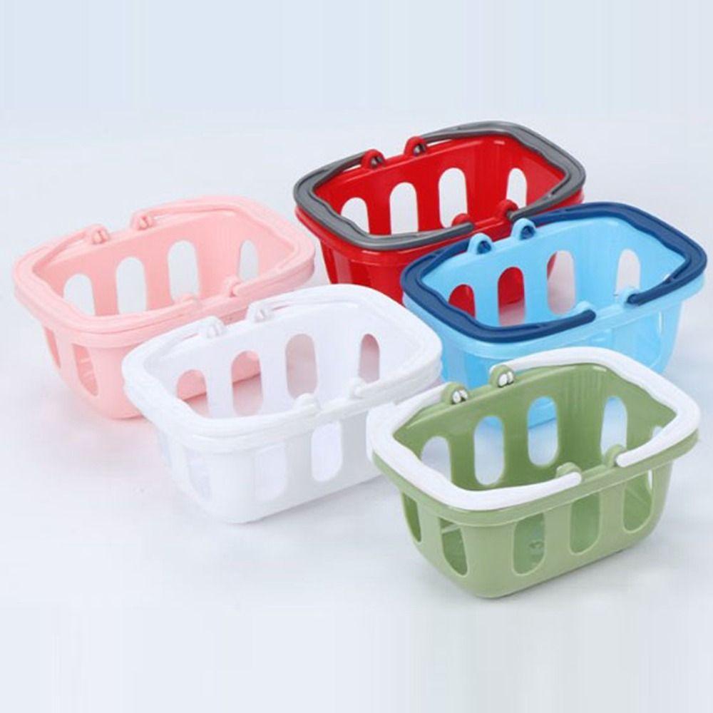 5pcs Mini Dollhouse Miniature Shopping Basket Plastic Kids Supermarket Tool  Doll House