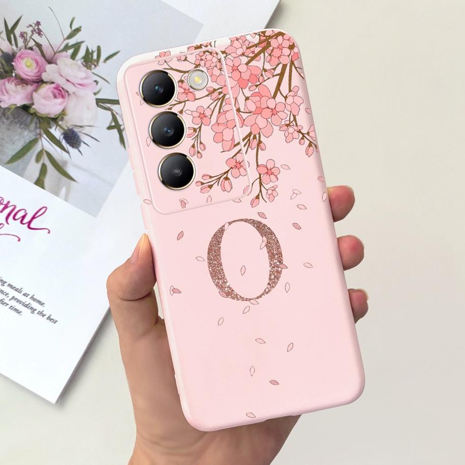 Чехол для Vivo Y100 5G V2327 Модный с буквами от A до Z Мягкие чехлы для телефона Для Vivo Y 100 V30 Lite 5G V40 SE Чехол Vivo T3 5G V2334 Fundas