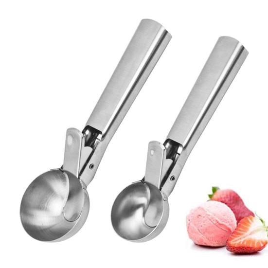 Ice Cream Scoop Stainless Steel Easy To Clean Perfect Circle Design Food Grade Dishwasher Safe Ice Cream Scoop