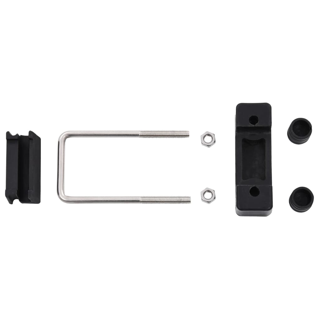 U Bracket with Plastic for Fence Posts 25 Sets 60 x 40 mm