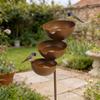 Metal Stake Bee Water Station 3-Layer Rain Catcher Multi-functional Bird Water Bowl  Yard
