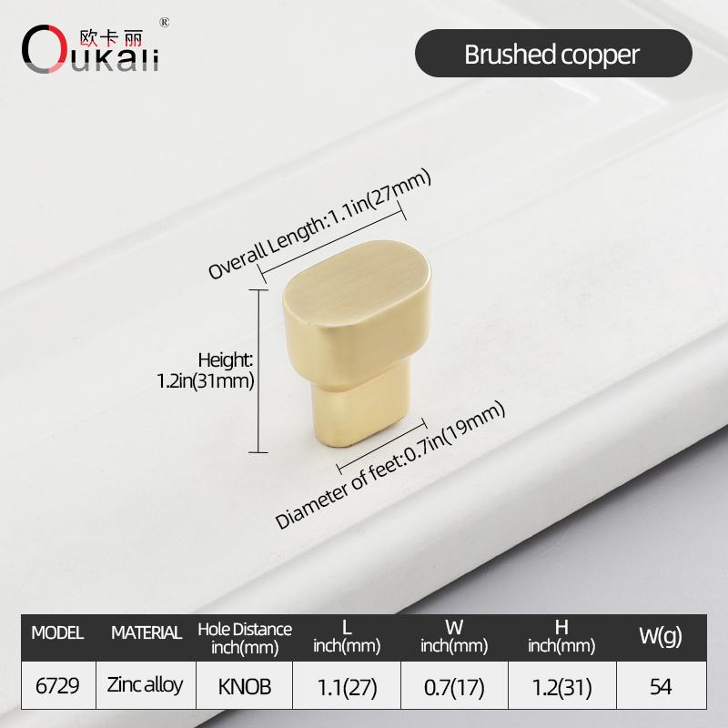 Oukali Modern Furniture Cabinet Knob New Release Zinc Alloy Kitchen Bathroom Living Room Wardrobe/Dresser Modern Home Handle