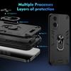 For Motorola Moto G35 5G Case PC+TPU Drop Defend Phone Cover with Ring Kickstand