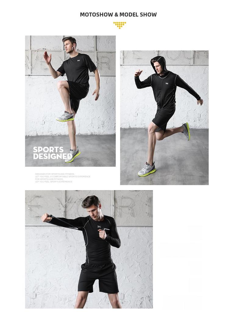 Мужские весенне-летние фитнес-тайтсы и спортивный костюм 2021 года для бега, тренажерного зала и баскетбола