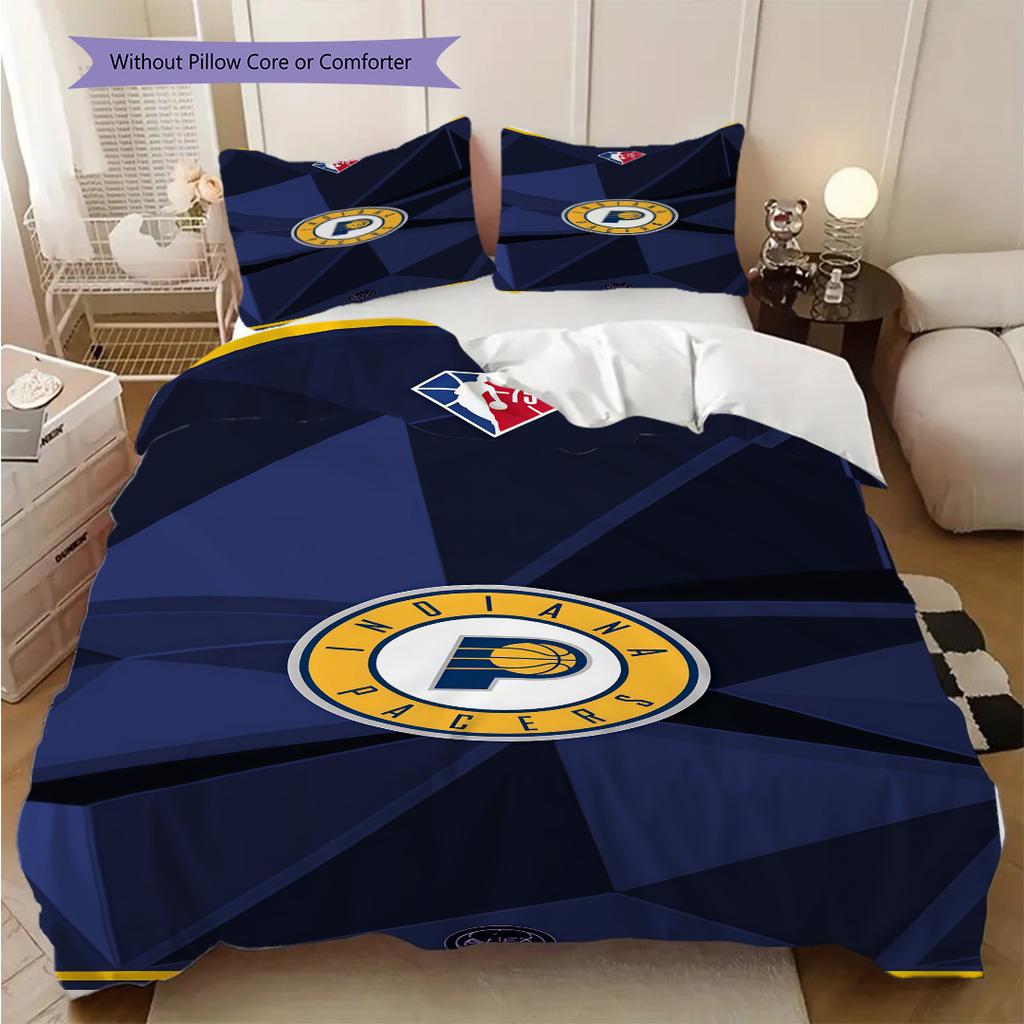 Indiana Pacers Basketball Spirit Three-piece set(1 * duvet cover + 2 * pillowcase, without core) Bedding set Christmas birthday gift