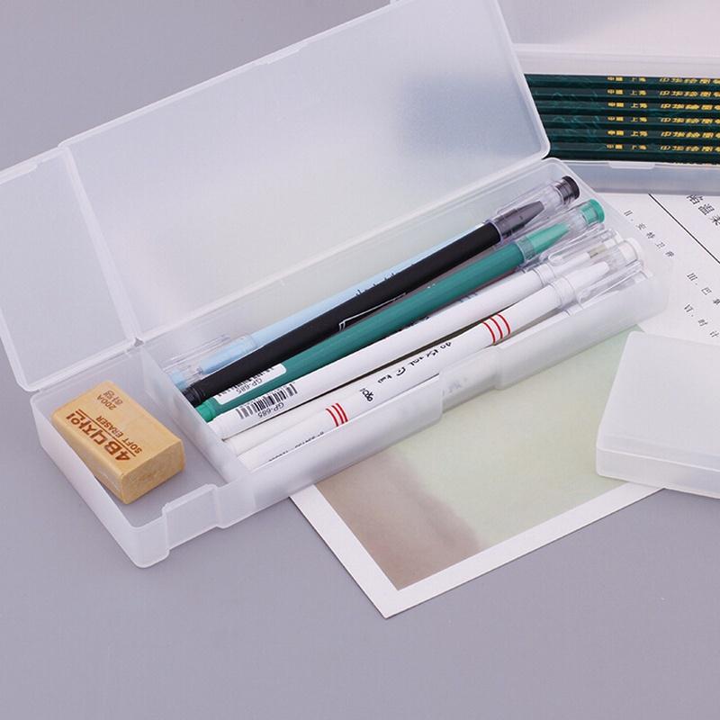 Multifunctional Lightweight Pencil Holder Carrying Case Creative Plastic Pen Box Makeup Case School Supplies