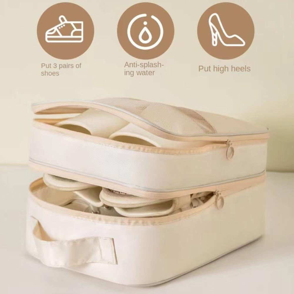 3 Layers Travel Storage Box Zipper Shoe Sorting Pouch Suitcases Duffle Tote Bag Travel Accessories