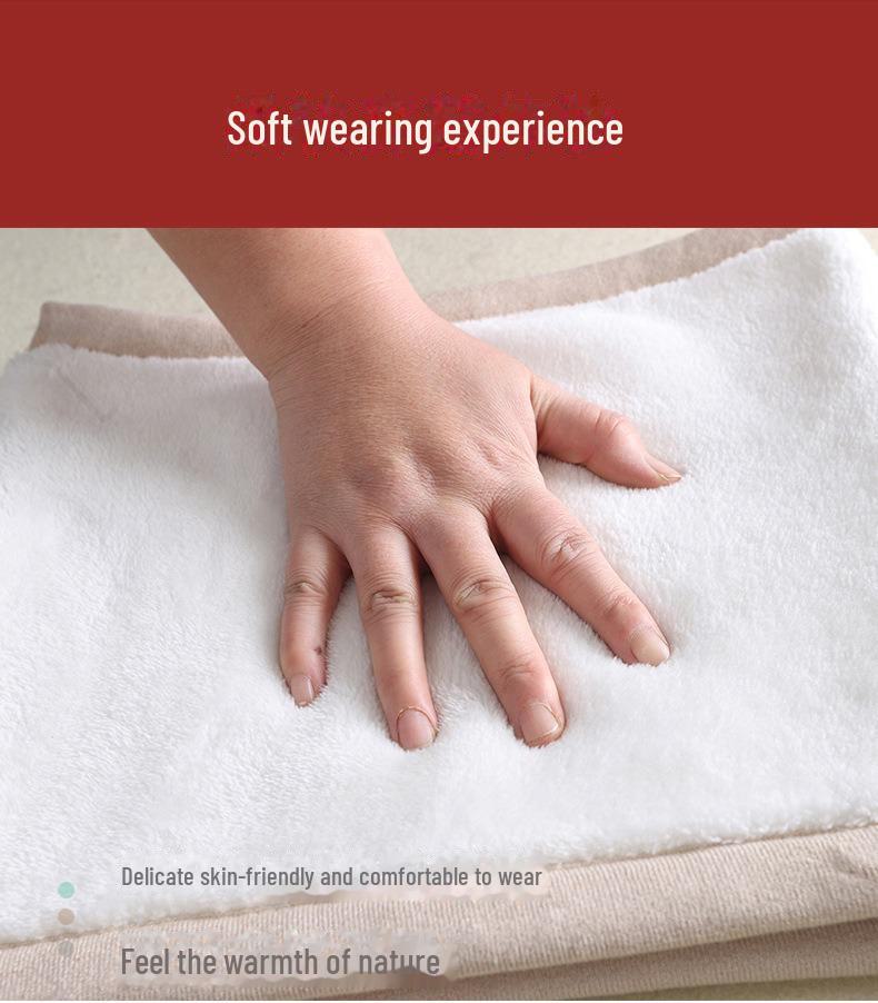 Унисекс утолщенный бархатный пояс для защиты талии - зимний трикотажный хлопок для защиты от холода для дополнительного тепла