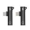 2 шт. Адаптер USB C на 3,5 мм аудио 2 в 1 Аудио Зарядка USB C на аудиоразъем ABS USB C на аудиоразъем для телефона, планшета